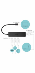 i-tec USB-C 3.1 Slim 3-portový HUB + RJ-45