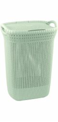 koš 57l na použité prádlo,bílý KNIT