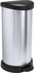 Curver® DECO BIN 5 litrů, stříbrná/černá, na odpadky