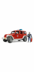 Bruder Červený požární JEEP WRANGLER s figurkou a příslušenstvím