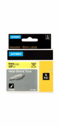 Dymo Rhino ORIGINAL IND teplem smrštitelná bužírka 9 mm x 1,5 m, černá na žluté, smršťovací bužírka se štítkem