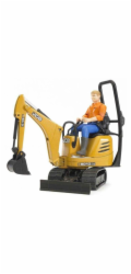 Bruder LAND ROVER + přepravník, mikrobagr JCB