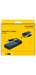 DeLOCK DisplayPort rozbočovač 1.4 1x DisplayPort > 3x DisplayPort (černý, 30 cm)