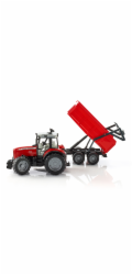 Traktor Traktor Massey Ferguson se sklápěcím přívěsem