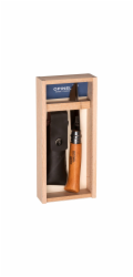 Opinel kapesni nuz c.08 zaviraci  v drevene krab. vc. kozen.pouzdr