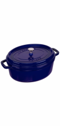 Litinový hrnec Staub La Cocotte  31cm oválný tmave modrý