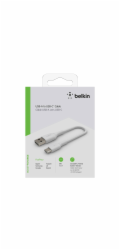 Belkin USB-C/USB-A kabel 15cm PVC, bila CAB001bt0MWH