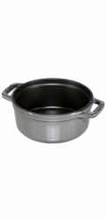Staub Cocotte 12cm kulaty  grafitove seda litina