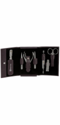 Zwilling CLASSIC snap fastener  leather case, purple, 7 pcs.