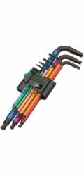 Wera Sada imbusových klíčů 950/7 Hex-Plus Multicolour Magnet 1, 7dílná (s pojistnou sponou)
