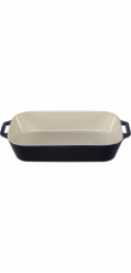 Staub Obdélníková mísa Keramická, tmavě modrá, 34x24x7,6