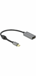 DeLOCK Active adaptér mini DisplayPort 1.4 > HDMI 4K 60 Hz (HDR) (šedo/černý, 20 cm)