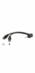 Redukce Roline 4pólový jack3,5(M) -> 2x jack 3,5(F), 15cm kabel
