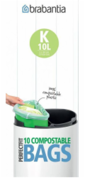 Brabantia PerfectFit Müllbeutel kompost. Typ K, 10 L, 10 Stck