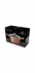 Kastrol s mramorovým povrchem a poklicí 24 cm Rosegold Metallic Line BH-1515