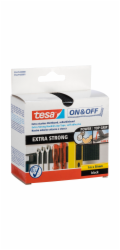 Tesa Hook&amp;Loop Tape 1m x 50mm  on&amp;off extra strong black 55229