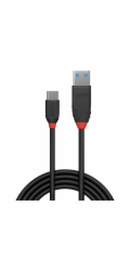 Lindy USB 3.2 Gen 2 kabel, USB-A samec > USB-C samec, černý