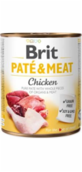 BRIT Paté & Meat s kuřecím masem - mokré krmivo pro psy - 800g