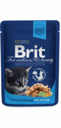 BRIT Premium Cat Kitten Chicken - mokré krmivo pro kočky - 100g