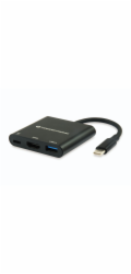 Concepttronic DONN01B USB-C stanice/replikátor - HDMI + USB-C + USB černý (DONN01B)