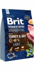 BRIT Premium by Nature Light Turkey&Oat - suché krmivo pro psy - 3 kg