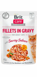 Brit Brit Care Cat Pouch Losos - filety z lososa v omáčce, mokré krmivo pro kočky, sáček 85g univerzální