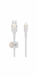 Belkin Flex Lightning/USB-A 1m mfi cert., bílý     CAA010bt1MWH