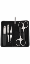 Zwilling PREMIUM zip fastener  leather case, black, 5 pcs.