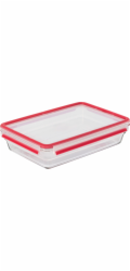 Emsa Clip&Close Sklenice Frischhaltedose 3 L Glas Rot