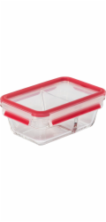 Emsa Clip&Close Glass Vorratsdose 800 ml Glas Rot