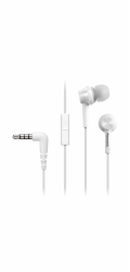Panasonic RP-TCM115E-W, drátové sluchátka, do uší, 3,5mm jack, kabel 1,2m, bílá
