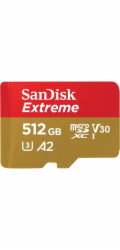 Sandisk Extreme 512 GB microSDXC (UHS-I U3, Class 10, V30, A2)
