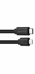AVACOM datový a nabíjecí kabel USB Type-C - Micro USB, 100cm, černá