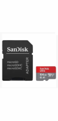 SanDisk MicroSDXC karta 64GB Ultra (140 MB/s, A1 Class 10 UHS-I) + adaptér