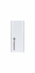 Transcend ESD260C 250GB USB 3.1 Gen2 (USB-C) Externí SSD disk (3D TLC), 520MB/R, 460MB/W, kompaktní rozměry, stříbrný
