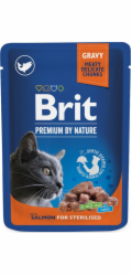 BRIT Premium Cat Salmon Sterilised - mokré krmivo pro kočky - 100g