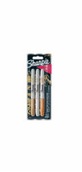 1x3 Sharpie Metallic Marker F Gold/Silver/Bronze