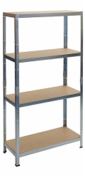 Regál kovový 1800x900x400 mm montovaný 4 police, max. 175 kg