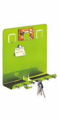 Věšák na klíče 6 háčků 28x25x8cm Easyhome zelený