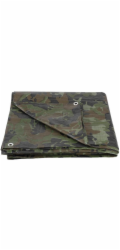 Plachta Khaki 2x4 m, 80 g/m, krycí, olivová/kamufláž, se síťovinou