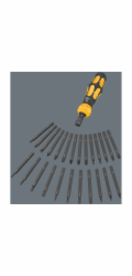 Wera Kraftform Kompakt 900 Set 1, mit Schlagschraubendreher (schwarz/gelb, 1/4, 19-teilig)