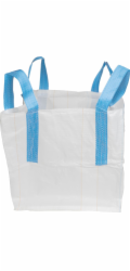 BigBag TOF4, 70x70x70 cm, PP, 4 uši, bílý, pytel s plochým dnem, max. 800 kg