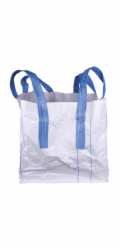 Pytel BigBag TOF4, 90x90x120 cm, PP, 4 uši, bílý, s plochým dnem, max. 1000 kg