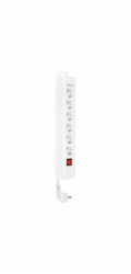 REV Steckdosenleiste 6-fach 2,4m Supraline m. Schalter weiss