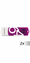Philips USB 2.0 2-Pack      64GB Vivid Edition Magic Purple FM64FD05D/00