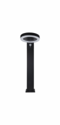 REV LED Solar Light Round  black
