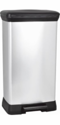 Odpadkový koš Curver Deco Bin 50 l stříbrný