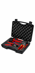 Knipex Werkzeugkoffer Photovoltaik, für Solar-Steckverbinder MC4 (schwarz, 7-teiliges Sortiment, für Kabel bis 10mm˛)