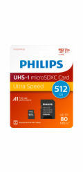 Philips MicroSDXC Card     512GB  Class 10 UHS-I U1 incl. Adapter