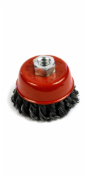 Strend Pro kartáč TCB-500 75 mm, hrncový kartáč, opletený, M14x2, drát 0,35 mm